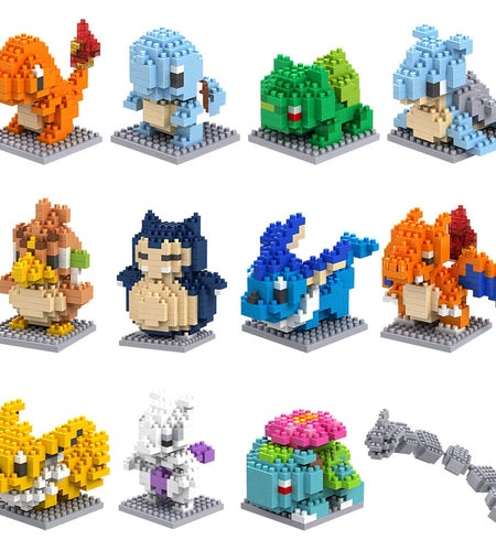 Small Building Blocks Cartoon Animals
