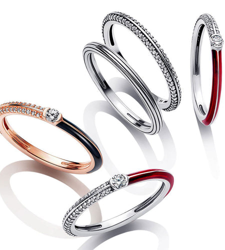 Celestial Blue Sparkling Moon And Sun Rings