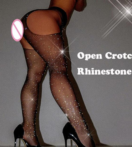 Sexy Bodysuit Diamond Fishnet