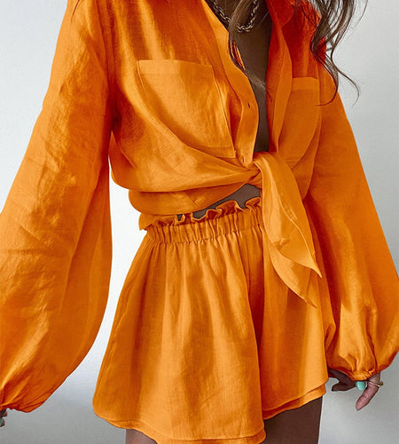 Sapphire Shirt and Shorts Set