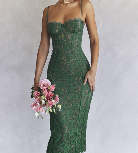 Elegant Backless Midi Dress