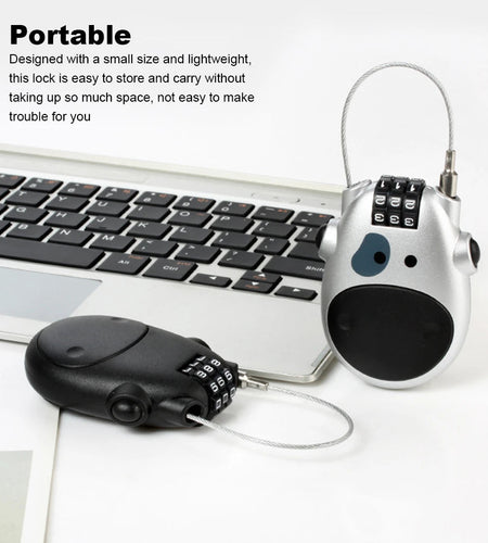 Adjustable Cable Security Combination Lock