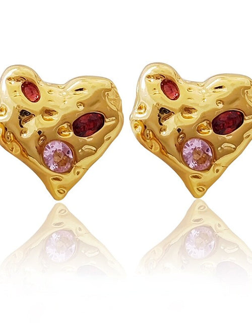 Load image into Gallery viewer, Irregular Heart Stud Earrings
