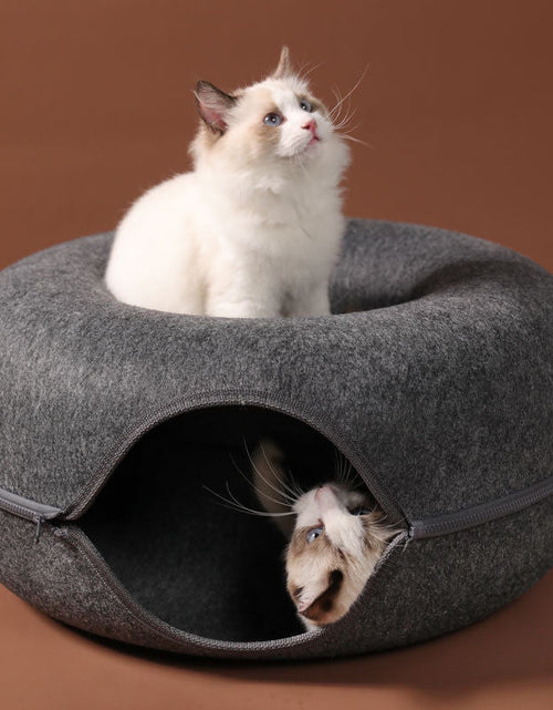 Load image into Gallery viewer, Donut Shaped Cat Bed
