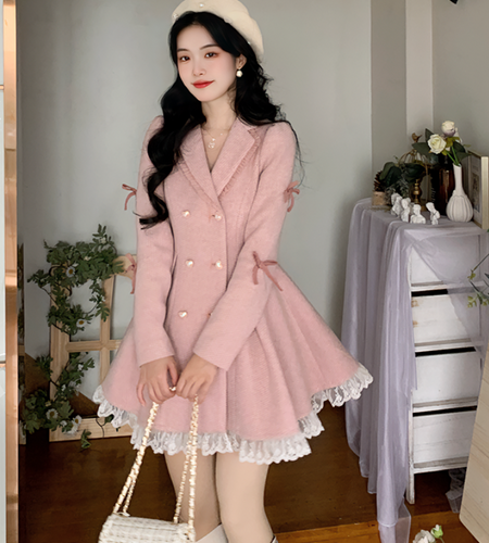 Korean Style Lace Party Mini Dress