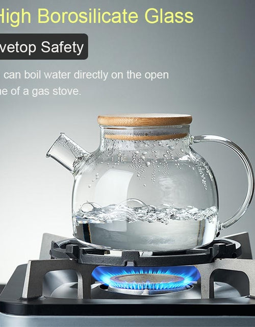 Load image into Gallery viewer, Big Heat Resistant Glass Teapot
