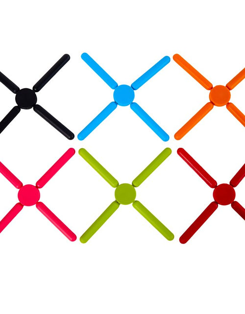 Load image into Gallery viewer, Kitchen Utility Foldable Cross Silicone Trivets
