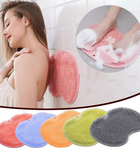 Bath Mat Back Massage Silicone Brush