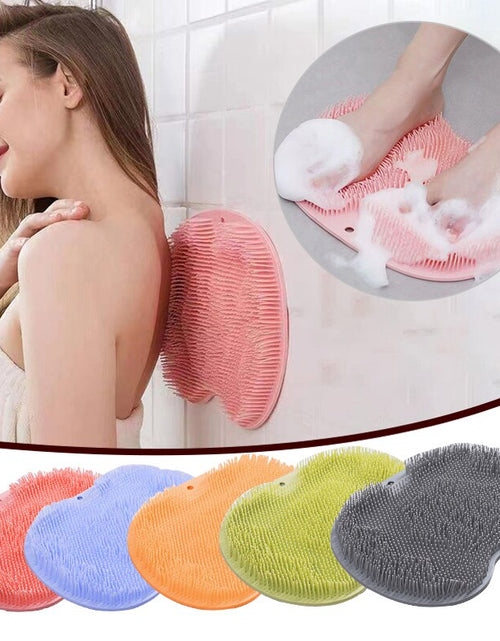 Load image into Gallery viewer, Bath Mat Back Massage Silicone Brush
