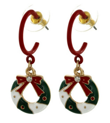 Christmas Wreath Earrings