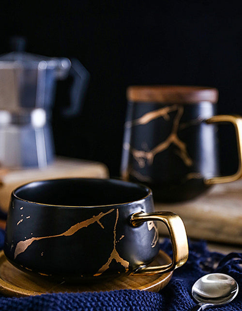 Load image into Gallery viewer, Coffee Mugs Marble Gold Inlay
