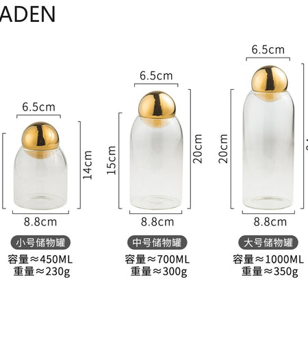 Transparent Glass Sealed Jar