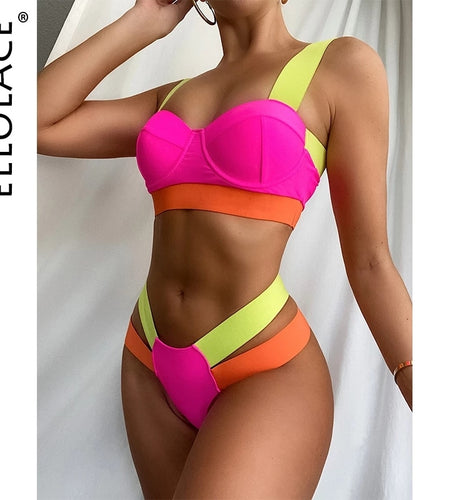 Patchwork Sexy Swimwear