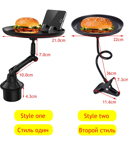 Adjustable Car Folding Tray Holder