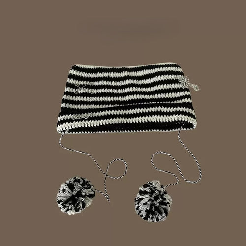 Load image into Gallery viewer, Striped Knitted Wool Winter Beanie
