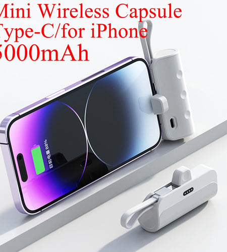 Wireless Capsule Mini Power Bank