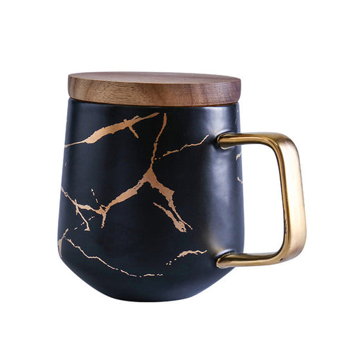 Load image into Gallery viewer, Coffee Mugs Marble Gold Inlay
