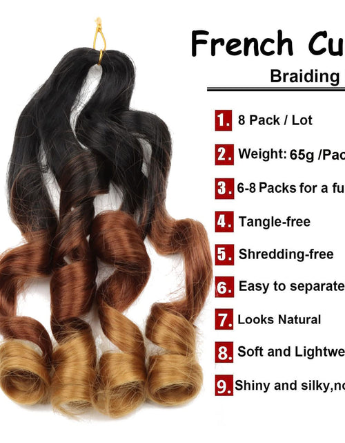 Load image into Gallery viewer, French Curl Braiding Synthetic Hair
