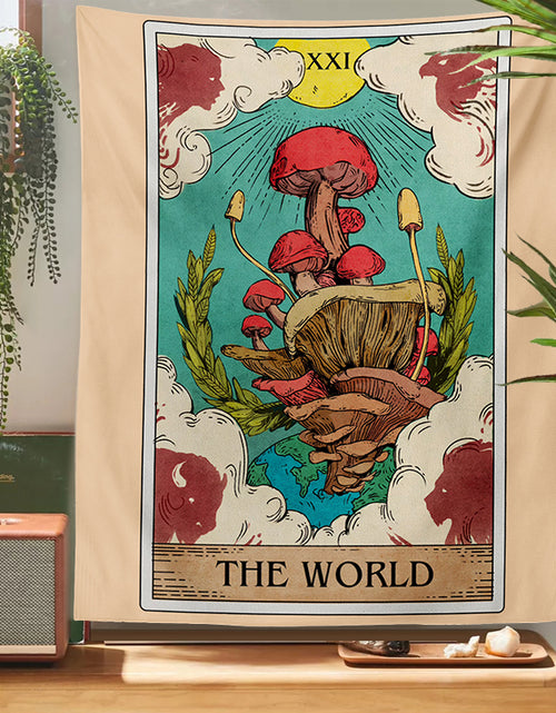 Load image into Gallery viewer, Tarot Mushroom Wall Hanging Tapestry
