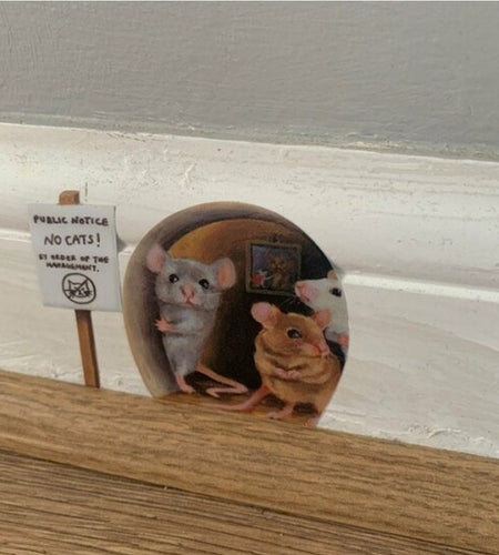 Funny Mouse Hole Wall Stickers