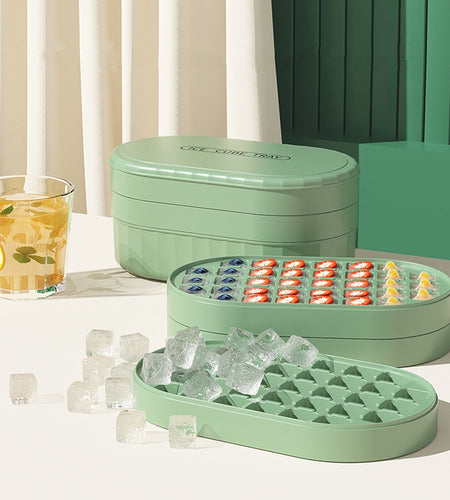 Ice cube Tray with Lid and Bin