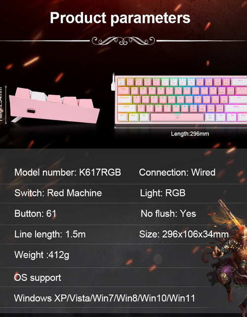 Load image into Gallery viewer, Mechanical Gaming K617 Wired Keyboard
