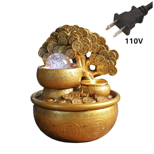 Load image into Gallery viewer, Gold Money Tree Water Fountain
