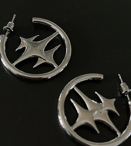 Korean Fashion Star Cross Earrings