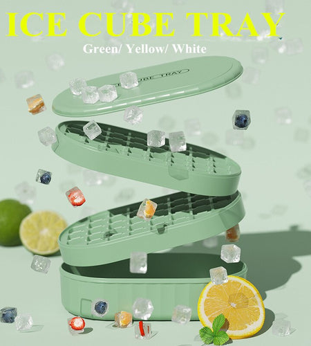 Ice cube Tray with Lid and Bin