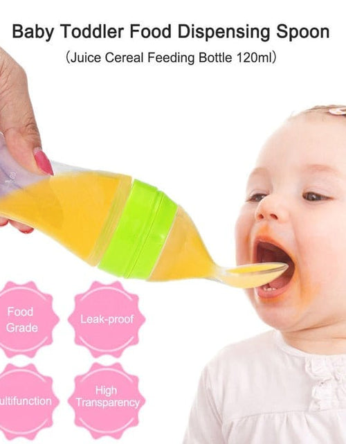 Load image into Gallery viewer, Silicone Feeding Bottle with Spoon
