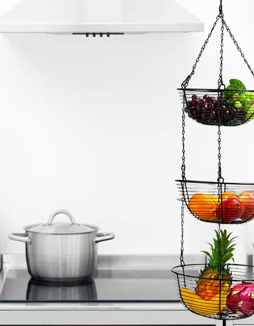 Load image into Gallery viewer, 3-Tiers Hanging Fruit Basket
