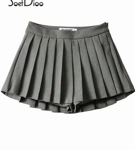 High Waist Side Zipper Skirt
