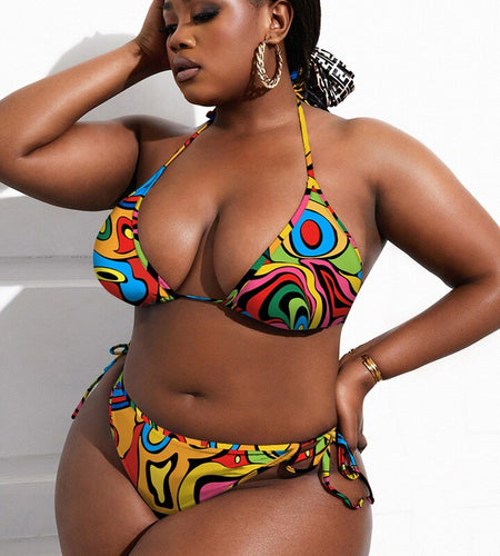 3 Piece Plus Size Swimsuit Set