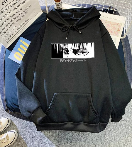 Japanese Anime  Eye Print Hoodie