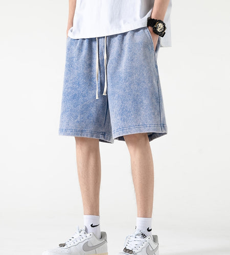 Summer Distressed Cotton Sweatshorts