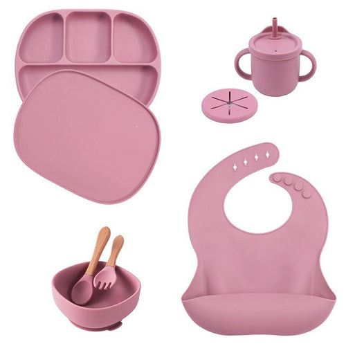 Load image into Gallery viewer, 5Pcs/Set Silicone Children Tableware
