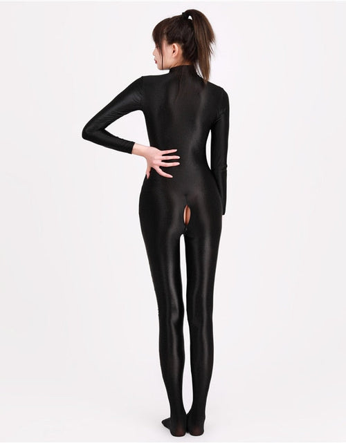 Load image into Gallery viewer, Glossy Elastic One-Piece  Jumpsuit
