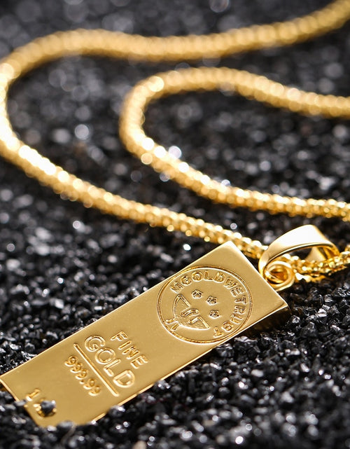 Load image into Gallery viewer, Gold Color Bar Necklace
