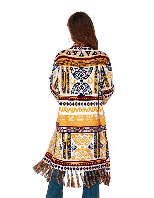 Load image into Gallery viewer, Ethnic Fringe Cardigan
