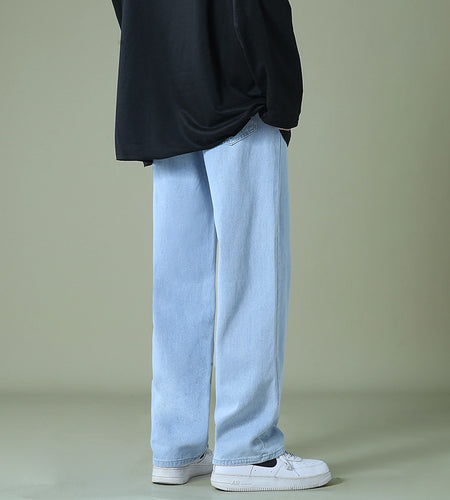 Men's Denim Wide-leg Pants