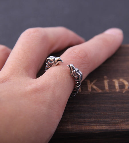Men's Viking Dragon Statement Rings