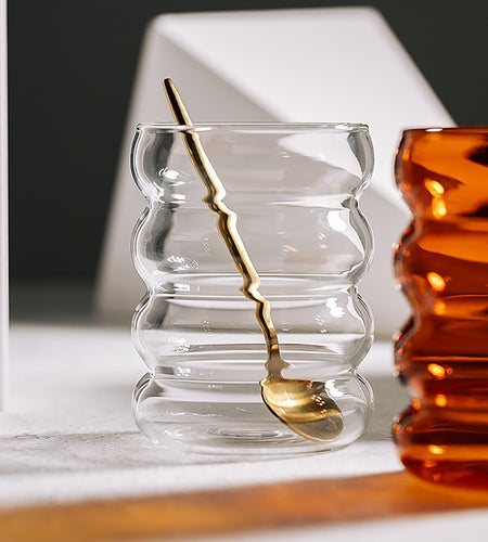 Wave Shape Glass Cup