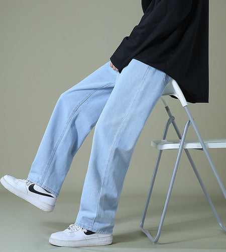 Men's Denim Wide-leg Pants