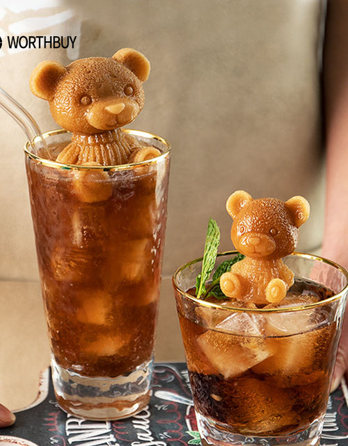 Load image into Gallery viewer, Cute Teddy Bear Silicone Mould Ice Cube Maker
