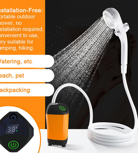 Portable Rechargeable Shower Set