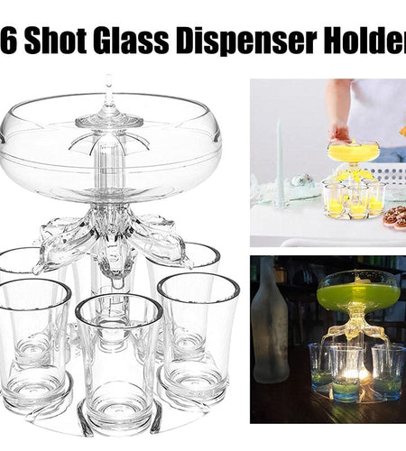 6 Shot Glass Dispenser Holder