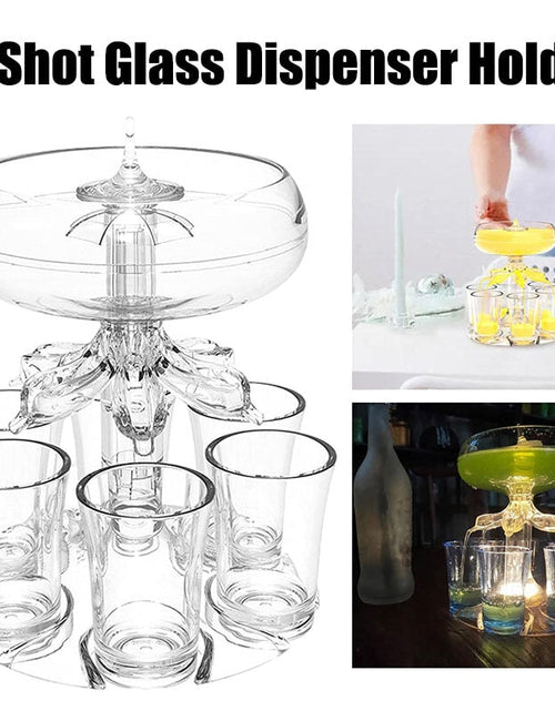 Load image into Gallery viewer, 6 Shot Glass Dispenser Holder
