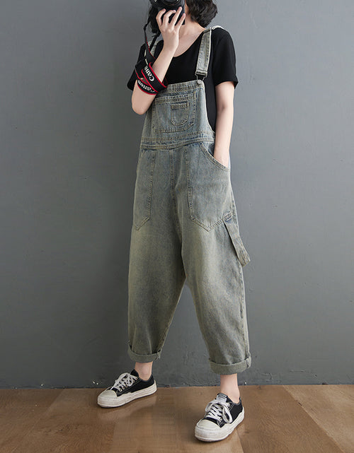 Load image into Gallery viewer, Washed Pockets Denim Jumpsuits
