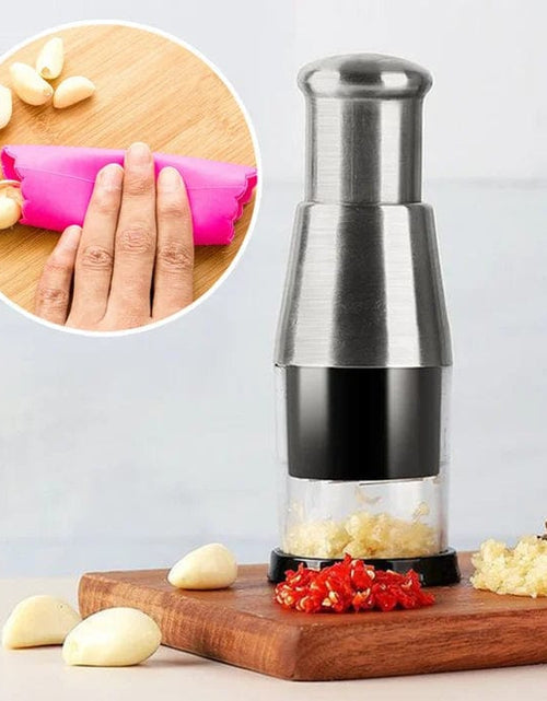 Load image into Gallery viewer, Hand Press Garlic Chopper
