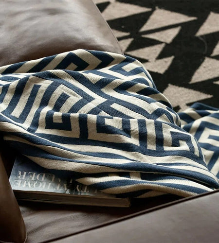 Throw Knitted Blanket